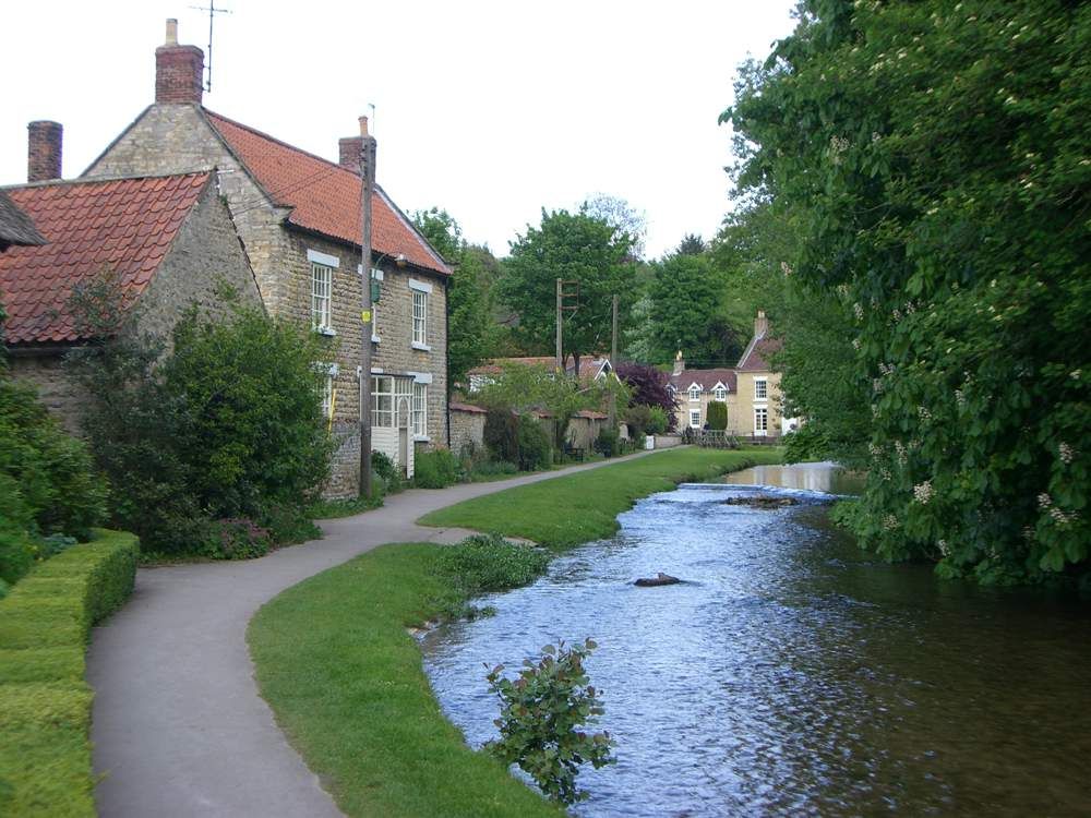 Thornton-le-Dale village with Beck stream